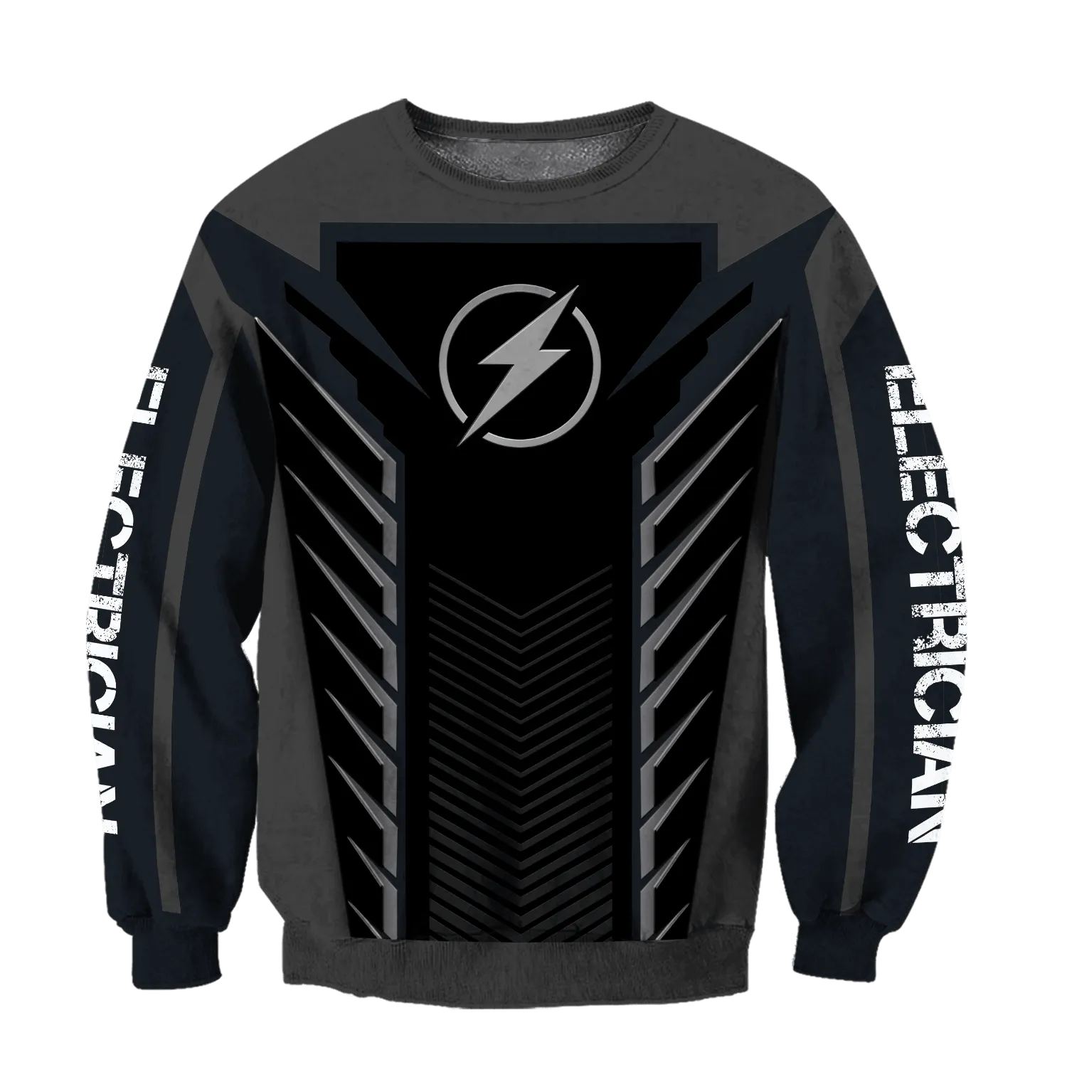 Personalized Name Electrician Metal Pattern 3D Full Printed Sweatshirt Hoodie, Christmas Gift for Electrician