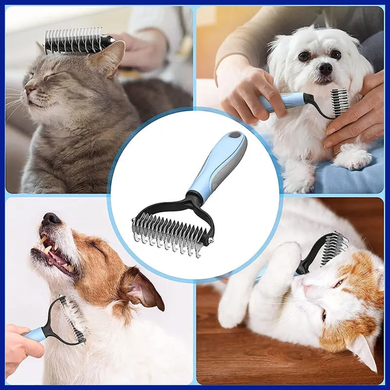 Pet Fur Grooming Comb: Knot-Free Coats for Dogs & Cats