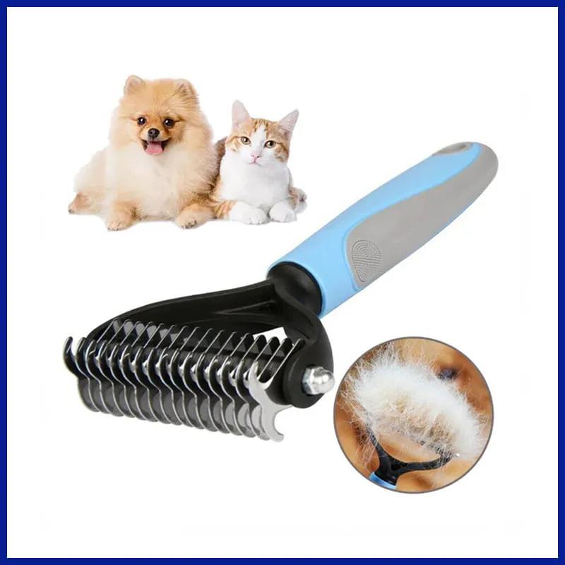 Pet Fur Grooming Comb: Knot-Free Coats for Dogs & Cats