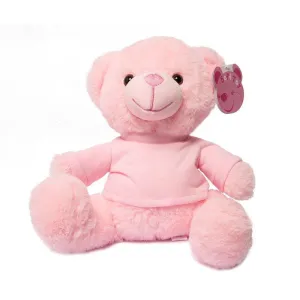 PINK COLOR TEDDY BEAR W/T SHIRT 25CM