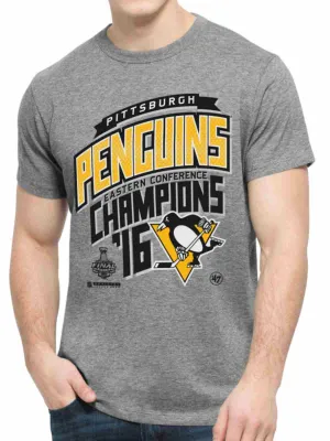 Pittsburgh Penguins 47 Brand 2016 Eastern Conference Champions On-Ice T-Shirt