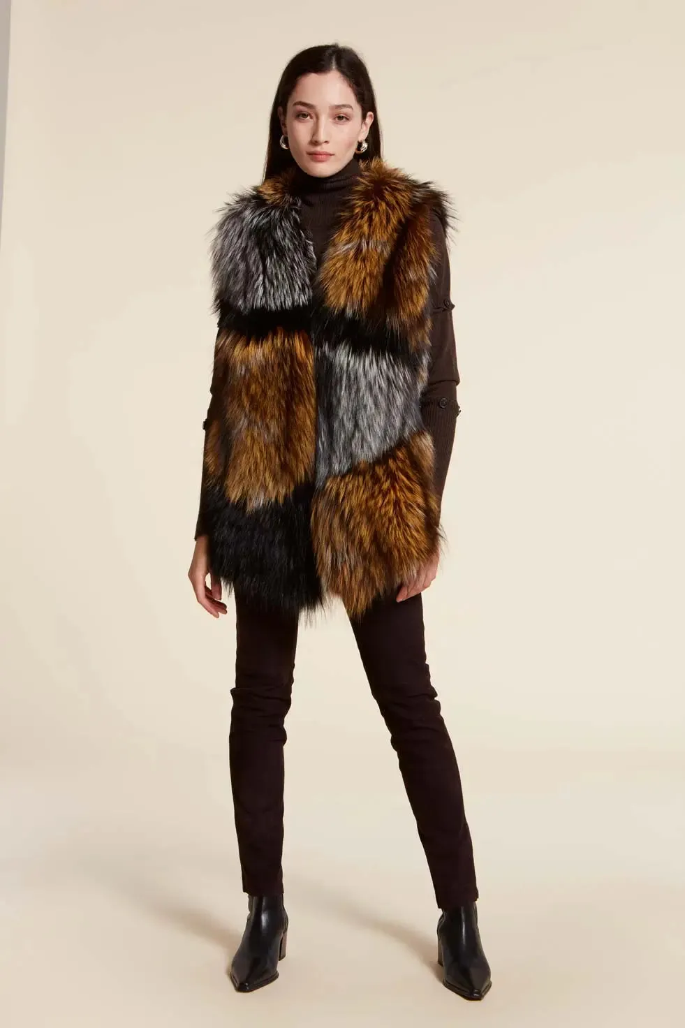 Real fox fur shawl