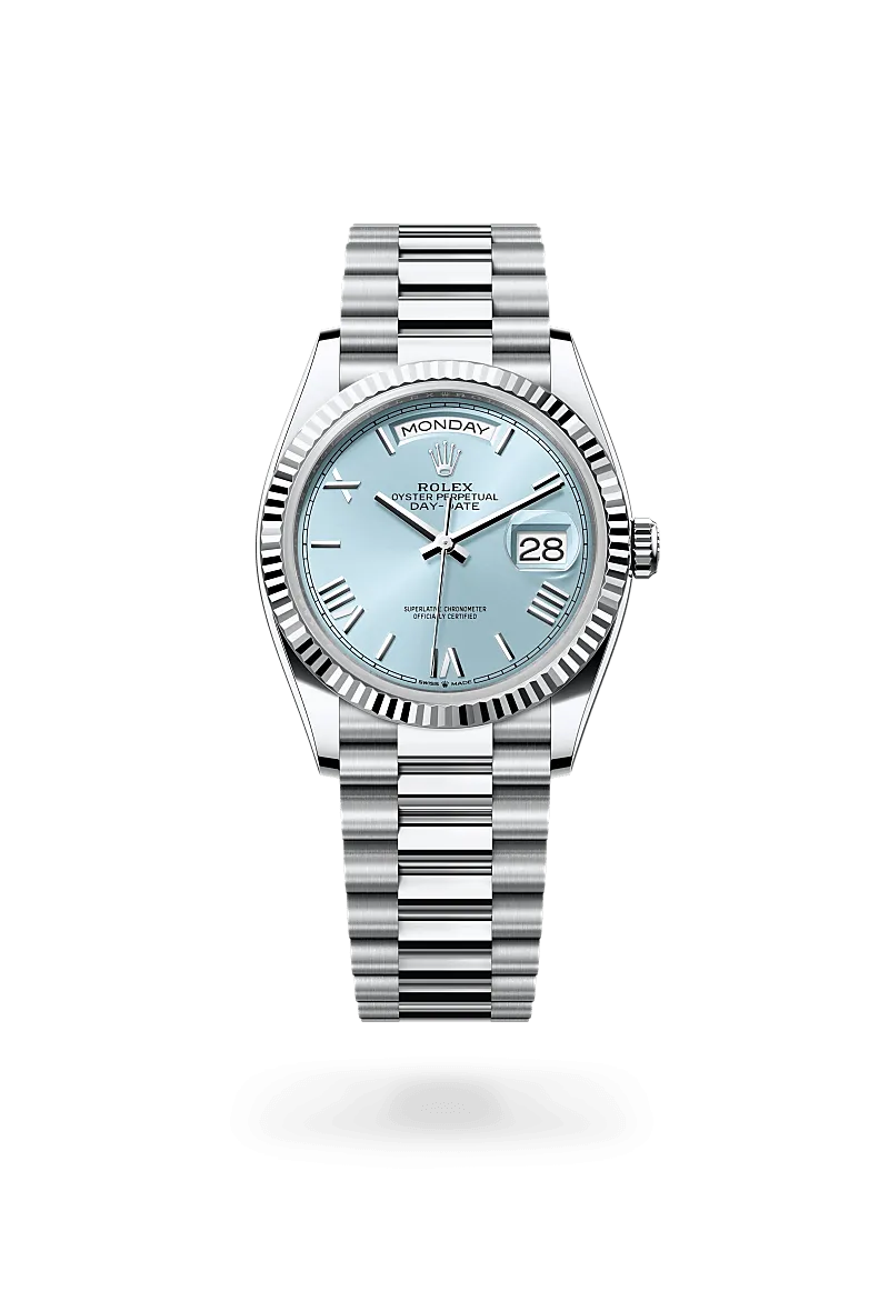 Rolex Day-Date 36 in Platinum, M128236-0018 | Jewelers Trade Shop