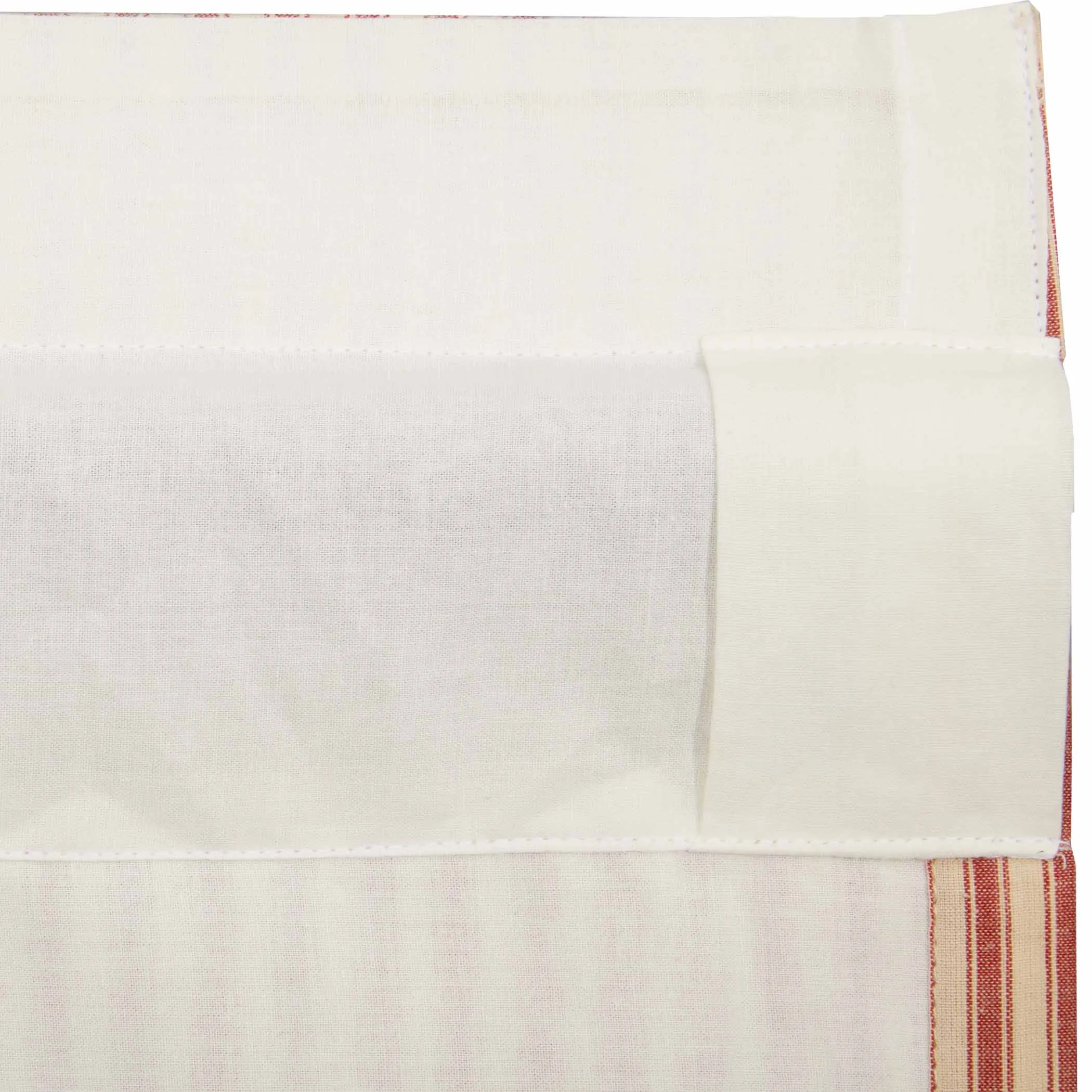 Sawyer Mill Red Ticking Stripe Valance 16x72