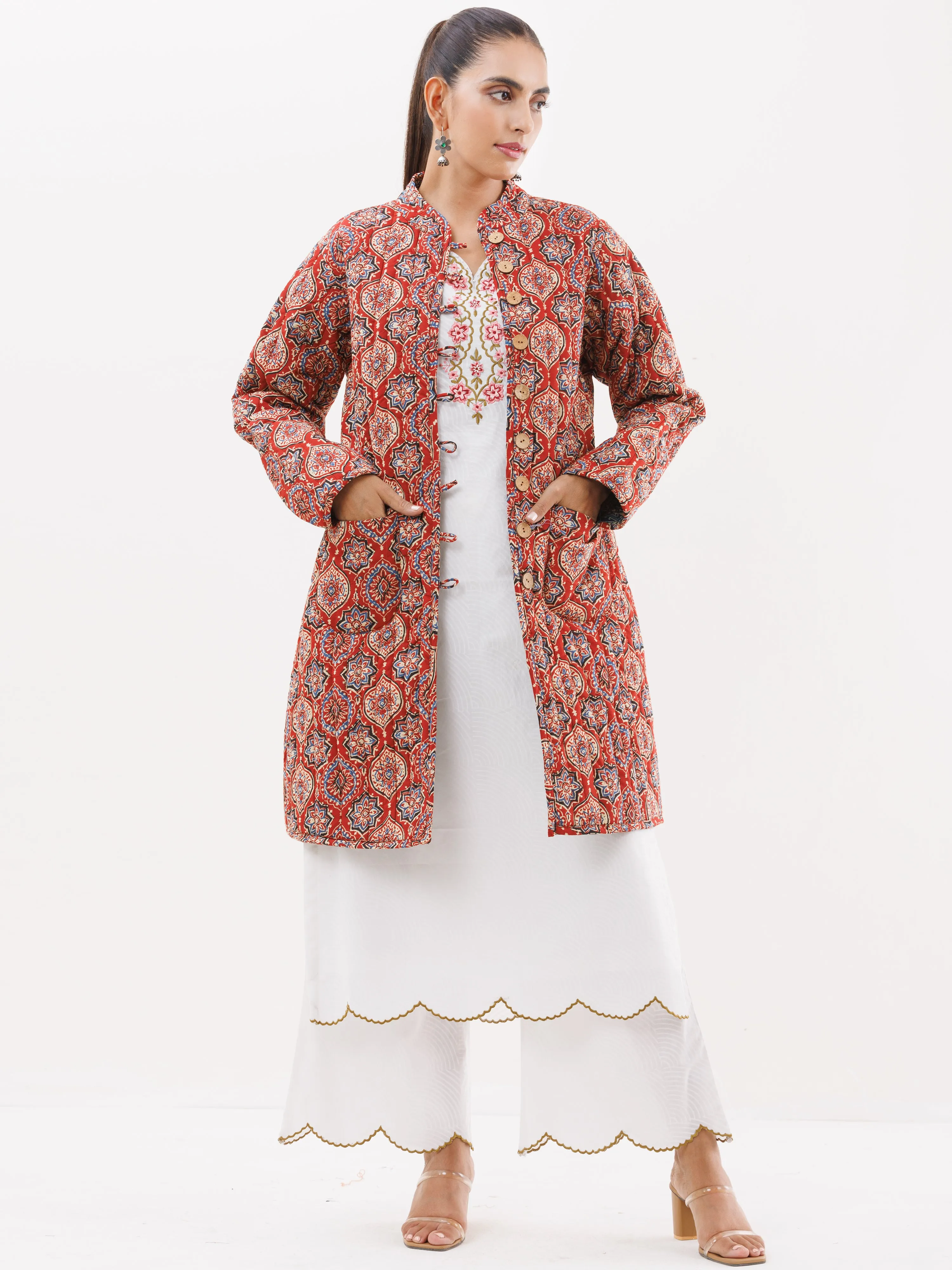 Shishir Reena Ajrakh Quilted Reversible Jacket