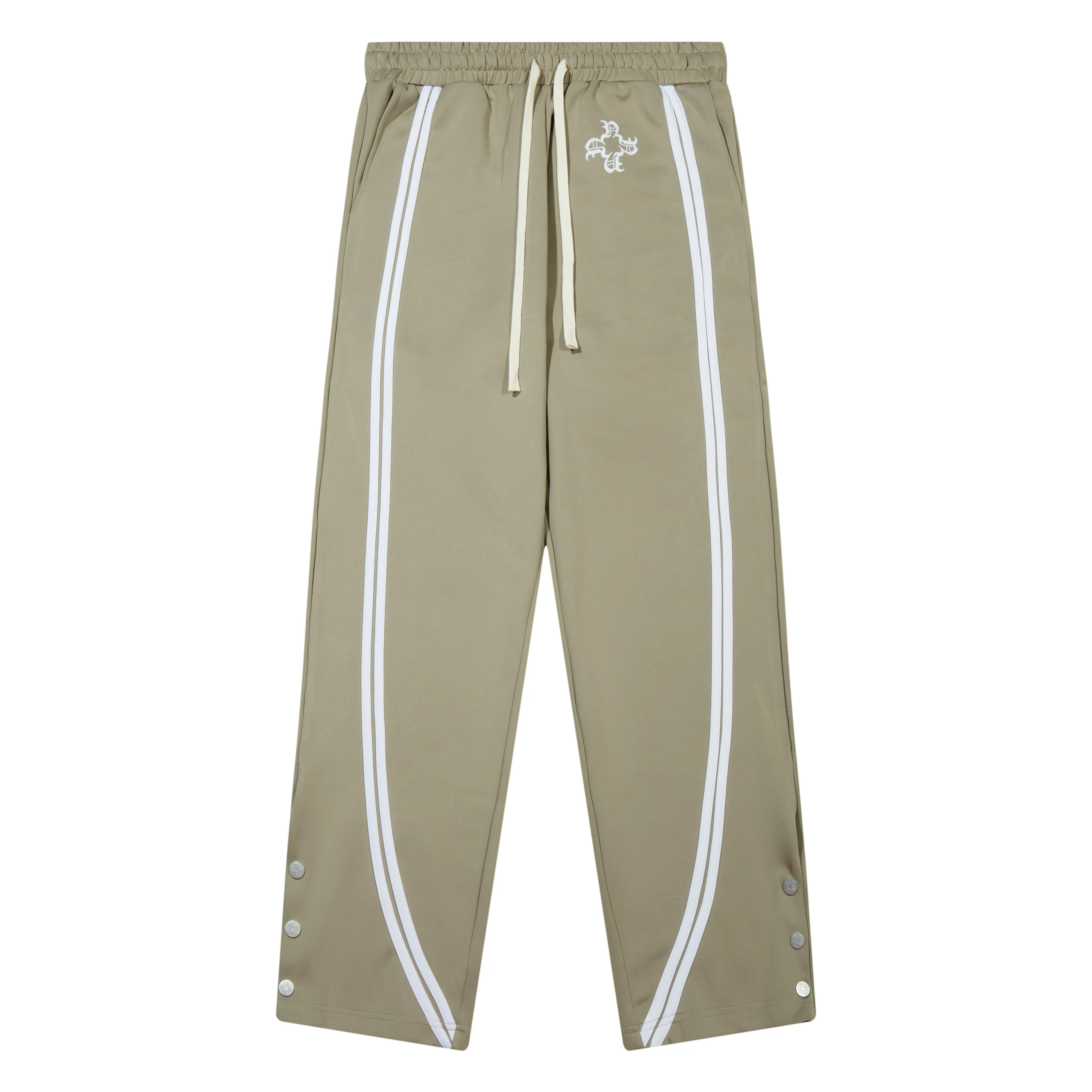 Sports Icon Tracksuit Flare Pants Beige