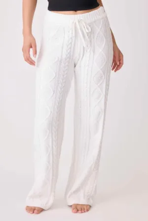 The Chenile Cable Pant in Ivory