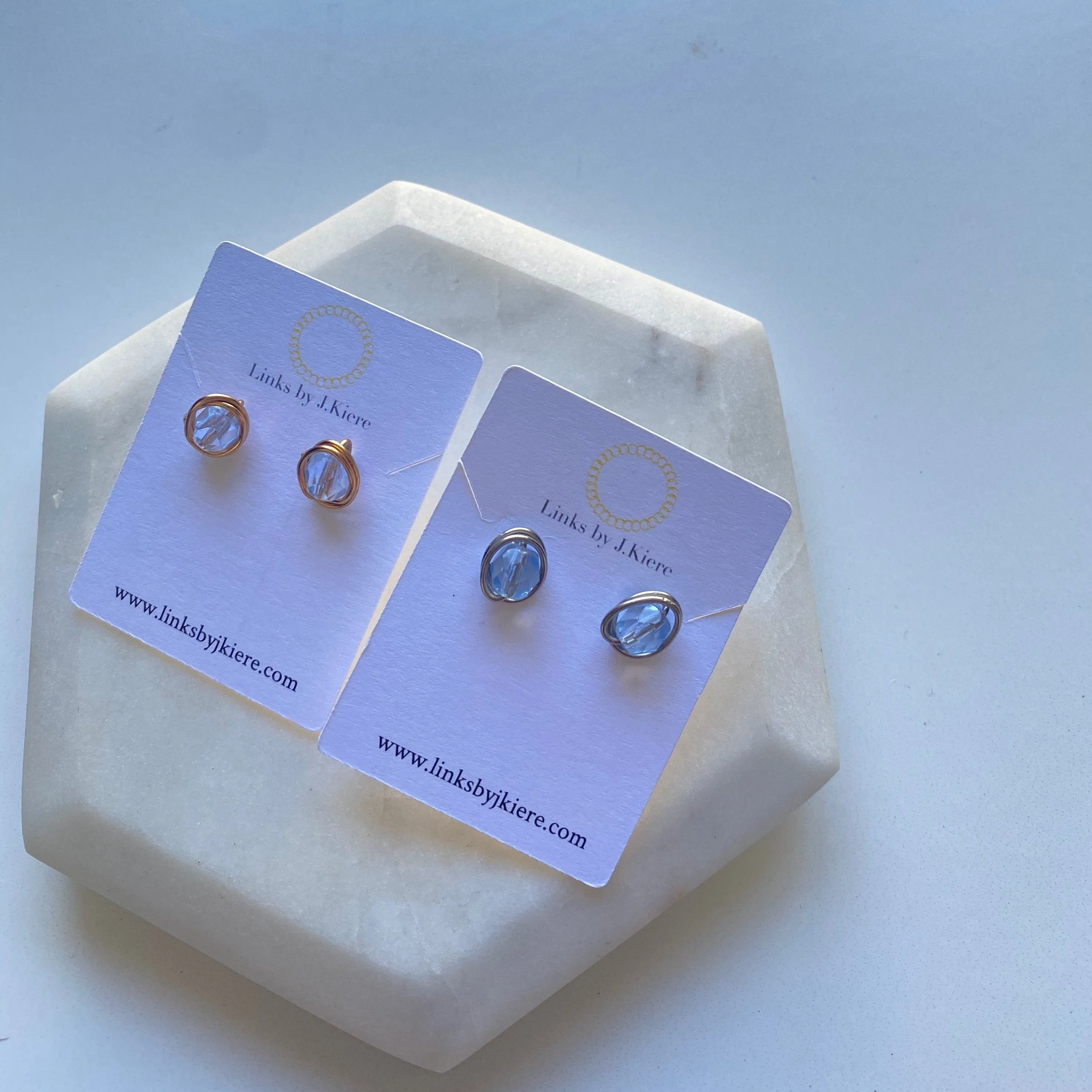 The Morgan Earrings in Ice Blue