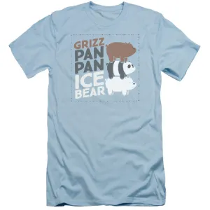 We Bare Bears Grizz Pan Pan Ice Bear Blue Adult T-Shirt