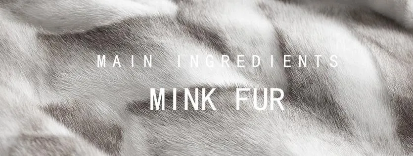 White Mink Fur Thick Real Fox Fur Collar Long Coats