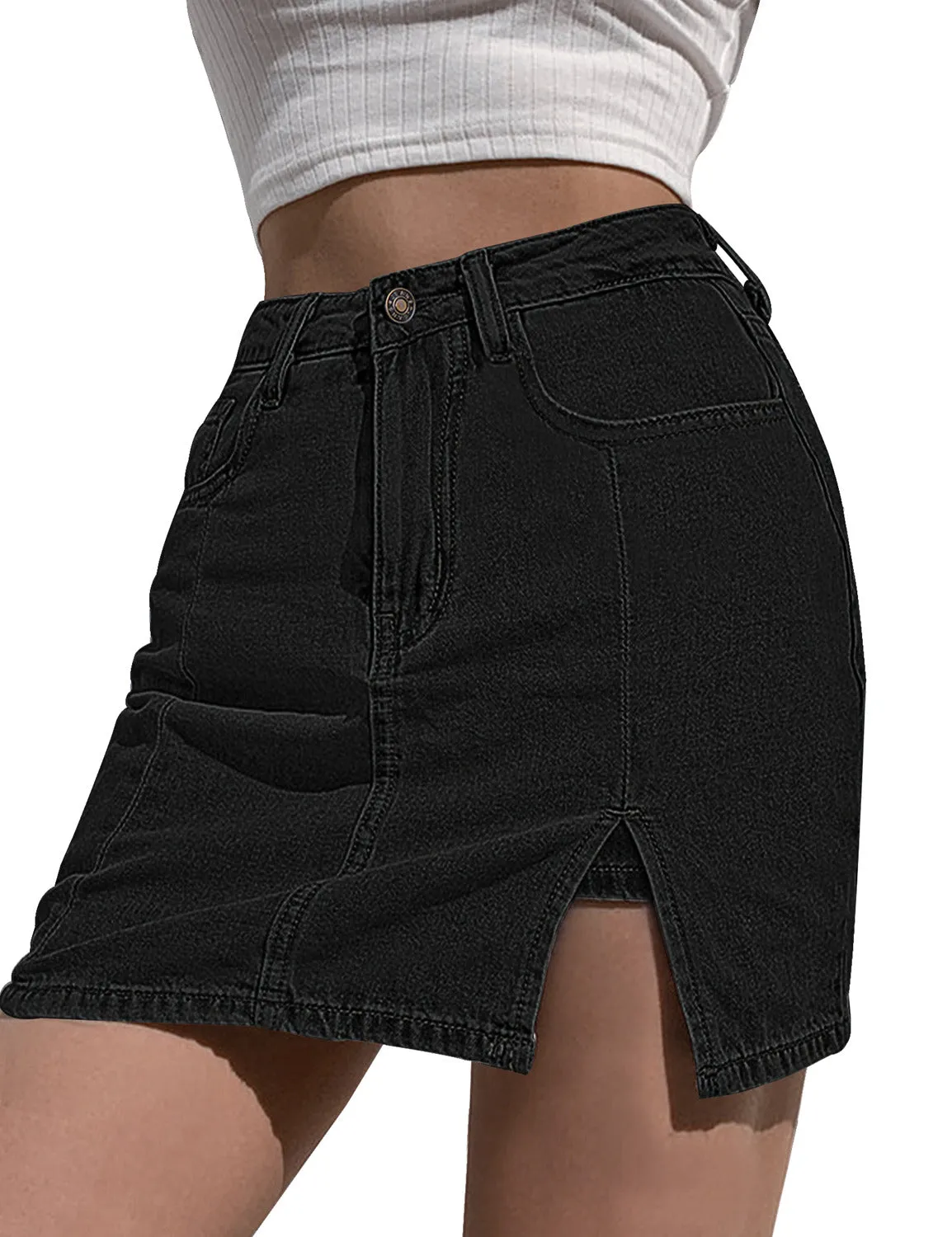 Women's Casual Denim Skirt High Waist Casual Mini Skirts