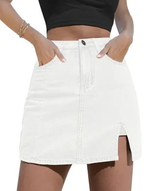 Women's Casual Denim Skirt High Waist Casual Mini Skirts