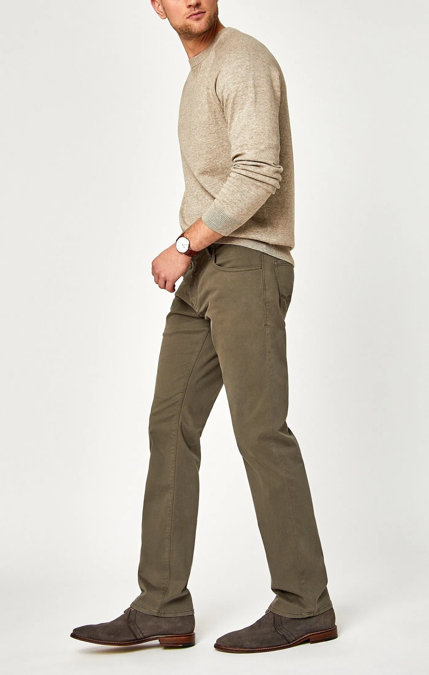 ZACH STRAIGHT LEG IN DUSTY OLIVE TWILL